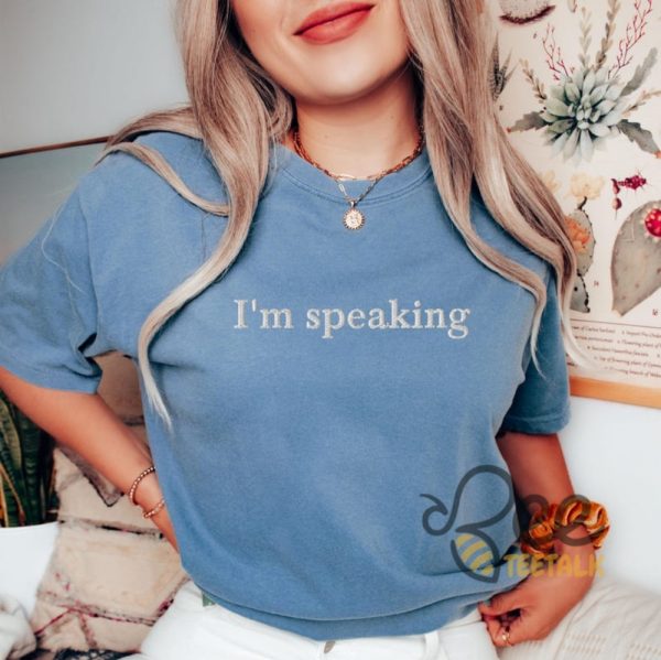 kamala harris im speaking embroidered t shirt sweatshirt hoodie