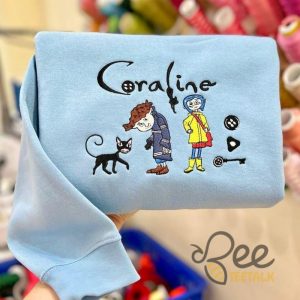 coraline and wybie embroidered sweatshirt t shirt hoodie