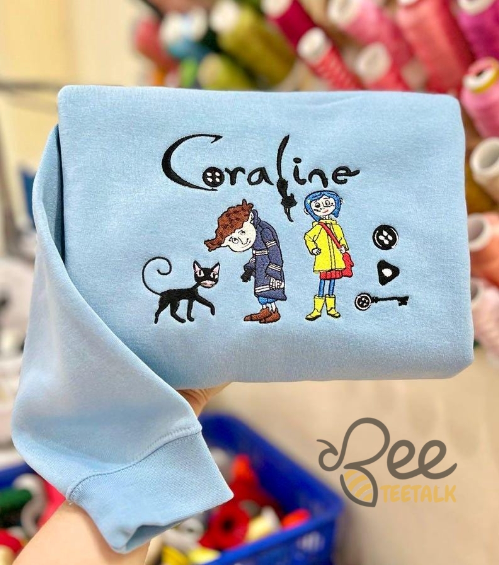 Coraline And Wybie Embroidered Sweatshirt T Shirt Hoodie