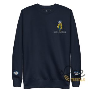 black is traditional coraline embroidered sweatshirt t shirt hoodie