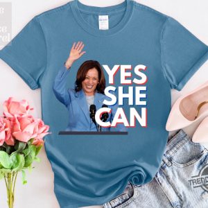 Yes She Can Shirt 2024 Kamala Harris Yes She Can Shirt Kamala For President Shirt Madam President Unisex T Shirt Sweatshirt trendingnowe 2