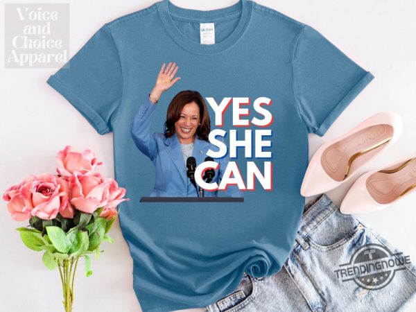 Yes She Can Shirt 2024 Kamala Harris Yes She Can Shirt Kamala For President Shirt Madam President Unisex T Shirt Sweatshirt trendingnowe 2