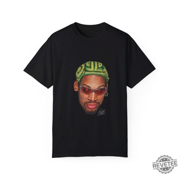 Dennis Rodman Zig Zag Green Hair Bootleg T Shirt revetee 2