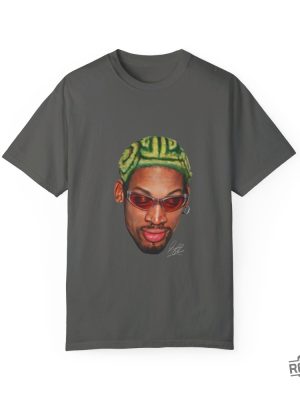 Dennis Rodman Zig Zag Green Hair Bootleg T Shirt revetee 4