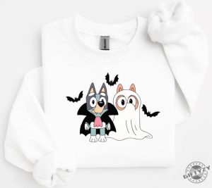 Bluey Theme Halloween Party Shirt Bluey Cartoon Sweatshirt Spooky Season Tshirt Cute Booey Halloween Hoodie Toddler Shirt giftyzy 4