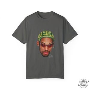 Dennis Rodman Zig Zag Green Hair Shirt giftyzy 3