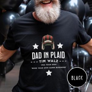 Dad In Plaid Harris Walz 2024 Shirt Democrat Shirt Mind Your Own Damn Business Shirt Election 2024 Shirt Funny Tim Walz Shirt trendingnowe 3