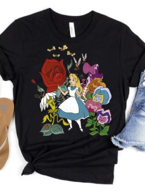 Vintage Disney Alice Floral In Wonderland Shirt Disney Princess T Shirt Alice In Chains T Shirt revetee 2