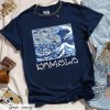 Blue Wave Cat For Kamala Shirt Ukiyo E Inspired Japanese Artistic Cat Lover Tee Trendy Cat Wave Design trendingnowe 1