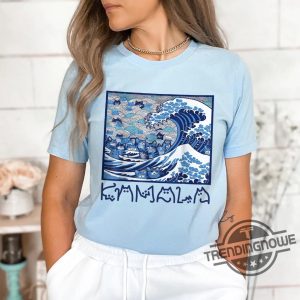 Blue Wave Cat For Kamala Shirt Ukiyo E Inspired Japanese Artistic Cat Lover Tee Trendy Cat Wave Design trendingnowe 2