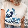 Blue Wave Cat For Kamala Shirt Japanese 2024 Election Tshirt Feminist Democratic Shirt Ukiyo E Hokusai Shirt trendingnowe 1