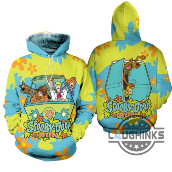 scooby doo friends run on mystery machine sweatshirt t shirt hoodie