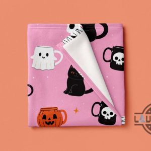 cute spooky ghost halloween throw blanket