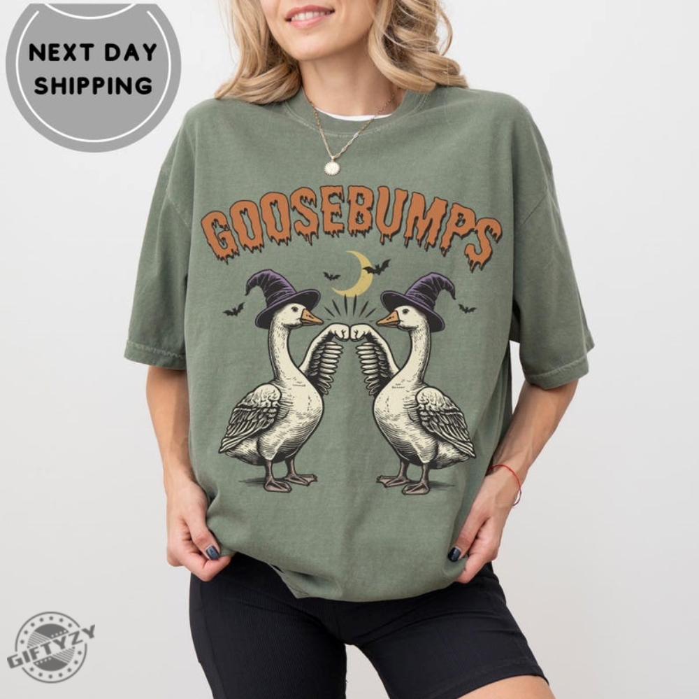 Silly Goose Tshirt Goose Bumps Sweatshirt Halloween Hoodie Silly Goose Shirt