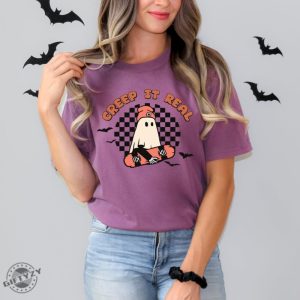 Halloween Shirt Creep It Real Sweatshirt Vintage Ghost Halloween Hoodie Retro Fall Tshirt Fall Shirt giftyzy 8