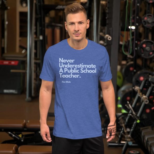 Never Underestimate A Public School Teacher Shirt Never Underestimate A Public School Teacher Tim Walz Shirt trendingnowe 1