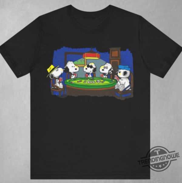 Snoopy Poker Shirt Vintage Snoopy Peanuts Dogs Playing Poker Shirt trendingnowe 1