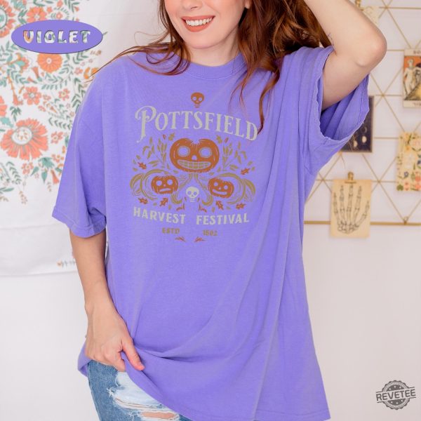 Pottsfield Harvest Festival Shirt Vintage Cartoon Shirt Spooky Season Pottsfield Harvest Festival Shirt revetee 3