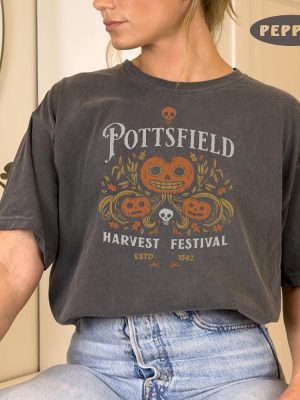 Pottsfield Harvest Festival Shirt Vintage Cartoon Shirt Spooky Season Pottsfield Harvest Festival Shirt revetee 4