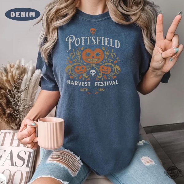 Pottsfield Harvest Festival Shirt Vintage Cartoon Shirt Spooky Season Pottsfield Harvest Festival Shirt revetee 6