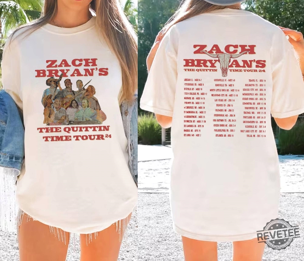 Zach Bryan Shirt The Quittin Time Tour 2024 Shirt Zach Bryan Merch Zach Bryan Tour Shirt