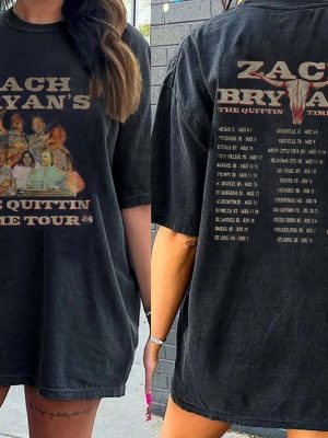 Zach Bryan Shirt The Quittin Time Tour 2024 Shirt Zach Bryan Merch Zach Bryan Tour Shirt revetee 2