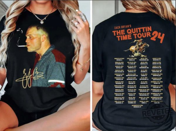 Quittin Time Tour Shirt The Quittin Time Tour Shirt Zach Bryan Tour Shirt Zach Bryan Merch revetee 3