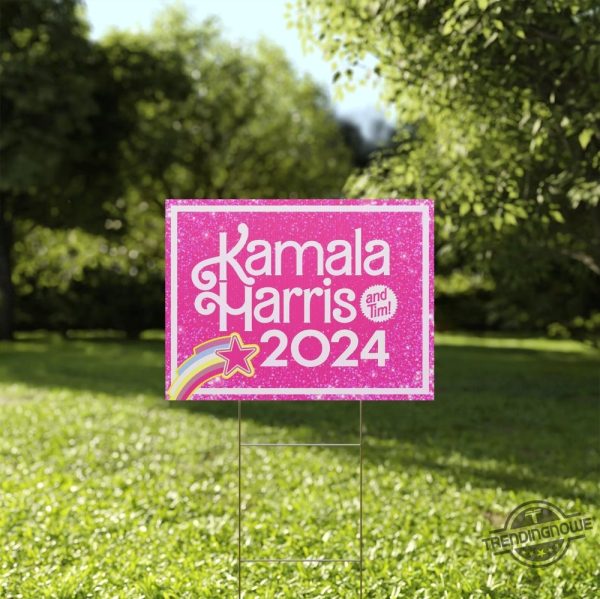 Kamala Harris Barbie Yard Sign Harris For President Yard Sign Democrat Garden Sign Tim Walz Garden Sign Made In Usa trendingnowe 1