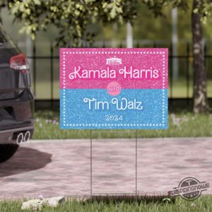 Harris Walz Yard Sign Kamala Barbie Sign Harris For President Yard Sign Democrat Garden Sign Tim Walz Garden Sign Made In Usa trendingnowe 2