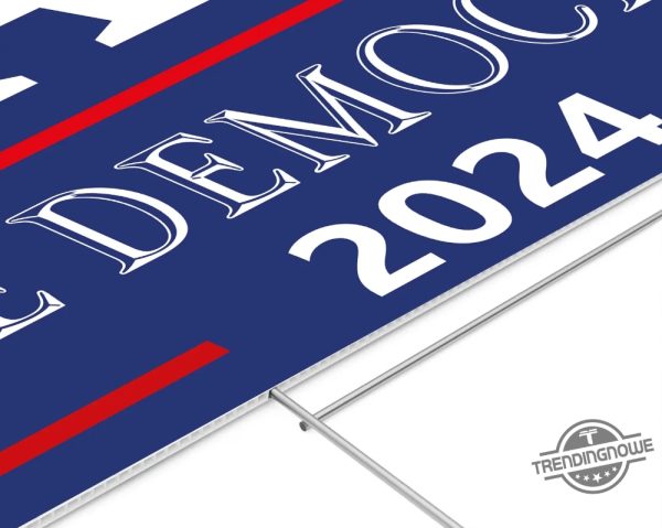 Save Democracy Yard Sign Harris Walz Sign Harris For President Yard Sign Democrat Garden Sign Tim Walz Garden Sign Made In Usa trendingnowe 3