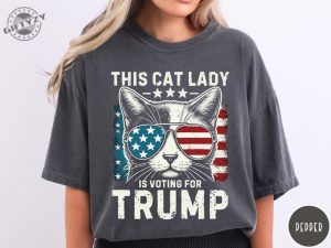 This Cat Lady Is Voting For Trump Maga Shirt Cat Mom For Trump Tshirt Trump 2024 Hoodie Cat Mama Sweatshirt Trump Vance Merch giftyzy 4