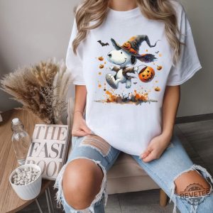 Snoopy Halloween Watercolor Shirt Snoopy Dog Sweater Funny Snoopy Shirt Snoopy Halloween Shirt revetee 2