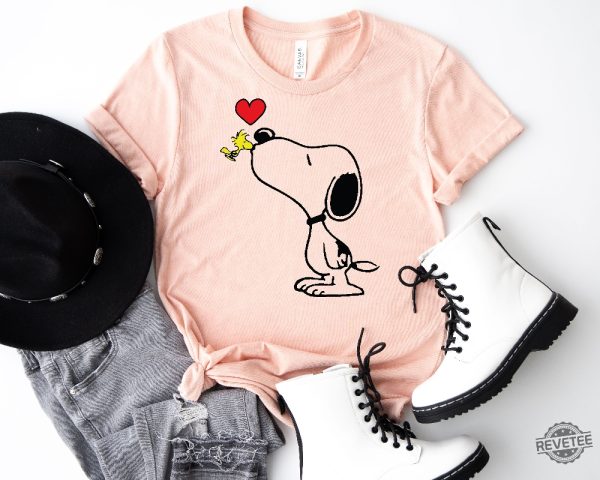 Snoopy Hug Woodstock Shirt Snoopy Love Woodstock Tshirt The Peanuts T Shirt revetee 1