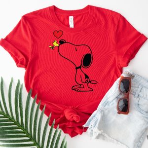 Snoopy Hug Woodstock Shirt Snoopy Love Woodstock Tshirt The Peanuts T Shirt revetee 2