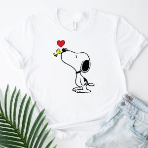 Snoopy Hug Woodstock Shirt Snoopy Love Woodstock Tshirt The Peanuts T Shirt revetee 4