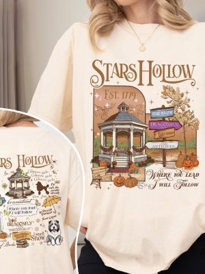 Stars Hollow Shirt Where You Lead I Will Follow Shirt Autumn Festival Lukes Diner Shirt Gilmore Girl Eras revetee 2