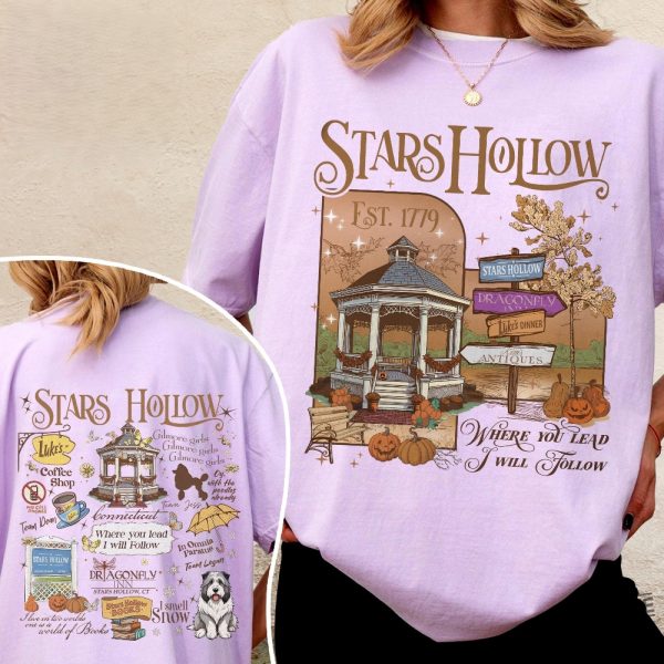 Stars Hollow Shirt Where You Lead I Will Follow Shirt Autumn Festival Lukes Diner Shirt Gilmore Girl Eras revetee 3