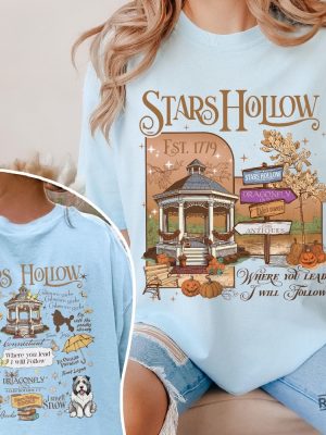 Stars Hollow Shirt Where You Lead I Will Follow Shirt Autumn Festival Lukes Diner Shirt Gilmore Girl Eras revetee 4