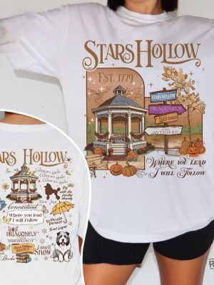 Stars Hollow Shirt Where You Lead I Will Follow Shirt Autumn Festival Lukes Diner Shirt Gilmore Girl Eras revetee 6