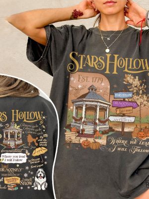 Stars Hollow Shirt Where You Lead I Will Follow Shirt Autumn Festival Lukes Diner Shirt Gilmore Girl Eras revetee 7