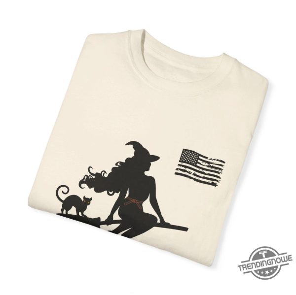 Kamala Witch And Cat T Shirt We Are Not Going Back Shirt Female President T Shirt Halloween Shirt Gift trendingnowe 3