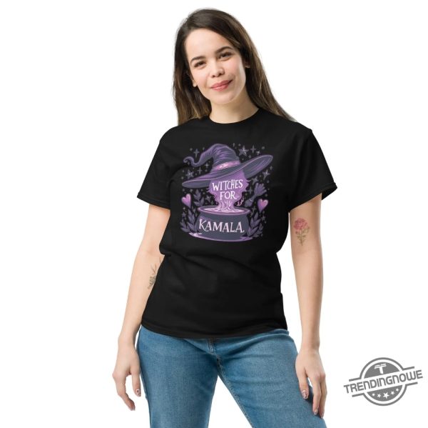 Witches For Kamala Shirt Cat Ladies For Kamala Harris Shirt Funny Great Gift For A Democrat Shirt Halloween Shirt trendingnowe 2