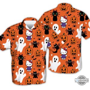 new spooky hello kitty orange halloween blanket gift