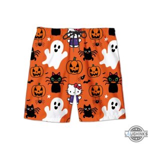 new spooky hello kitty orange halloween blanket gift