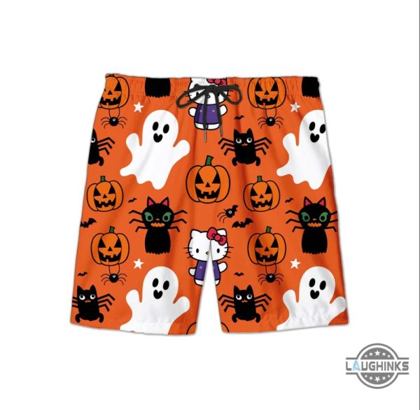 new spooky hello kitty orange halloween blanket gift