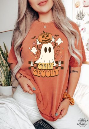 Ghost Shirt Cute Fall Halloween Hoodie Spooky Season Sweatshirt Halloween Tshirt giftyzy 4