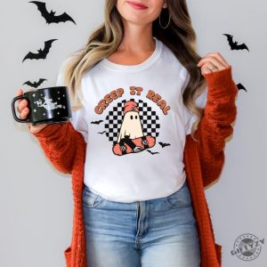 Halloween Shirt Creep It Real Sweatshirt Vintage Ghost Halloween Tshirt Retro Fall Hoodie Fall Shirt giftyzy 4