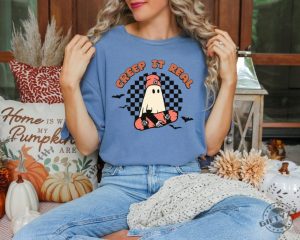 Halloween Shirt Creep It Real Sweatshirt Vintage Ghost Halloween Tshirt Retro Fall Hoodie Fall Shirt giftyzy 7