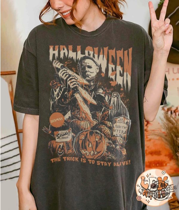 Vintage Michael Myers Halloween Shirt Horror Movie Shirt Myers Thriller Friday The 13Th Horror Shirt Halloween Sweatshirt trendingnowe 1