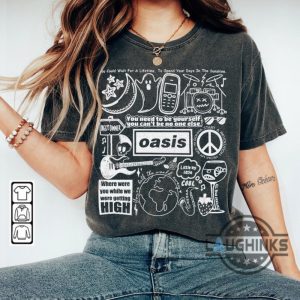 vintage oasis doodle art shirt you need to be yourself oasis album lyrics merch tshirt sweatshirt hoodie retro oasis tattoo tour laughinks 5